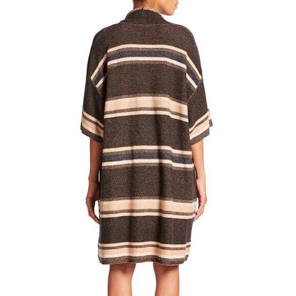 Vince Wool Cashmere Open Long Cardigan Size XS / S $445 Textured Stripe - Picture 6 of 9